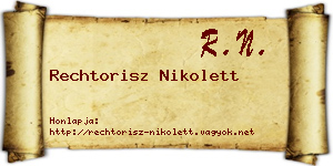 Rechtorisz Nikolett névjegykártya