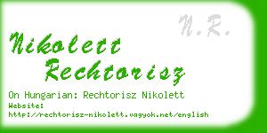 nikolett rechtorisz business card